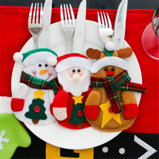 Santa Rudolph Snowman Cutlery Holders